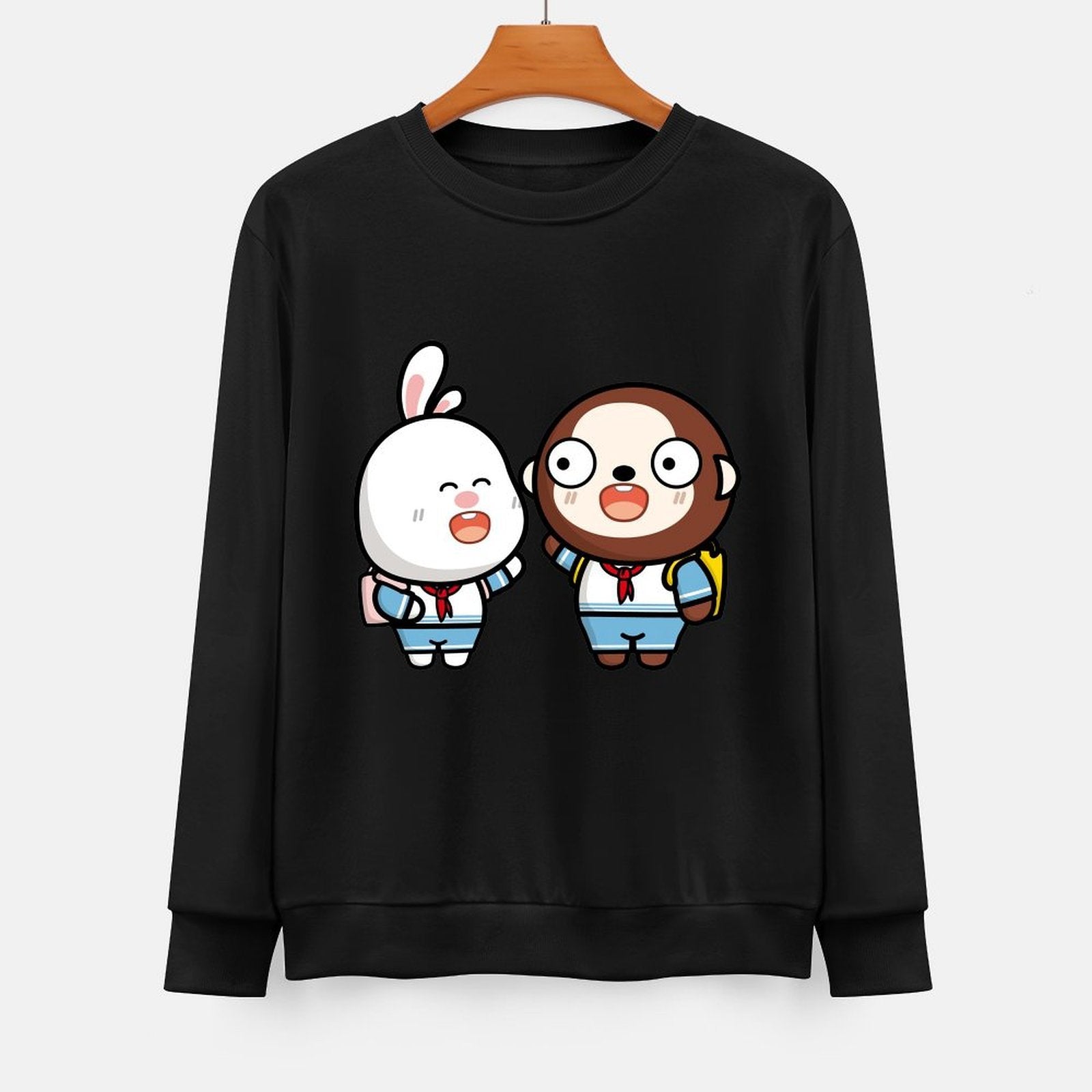 Front Patterned Long Sleeve TopSlim Fit Design-Your-Own